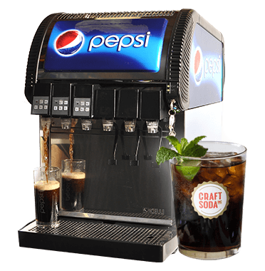 A Pepsi Machine and a drink